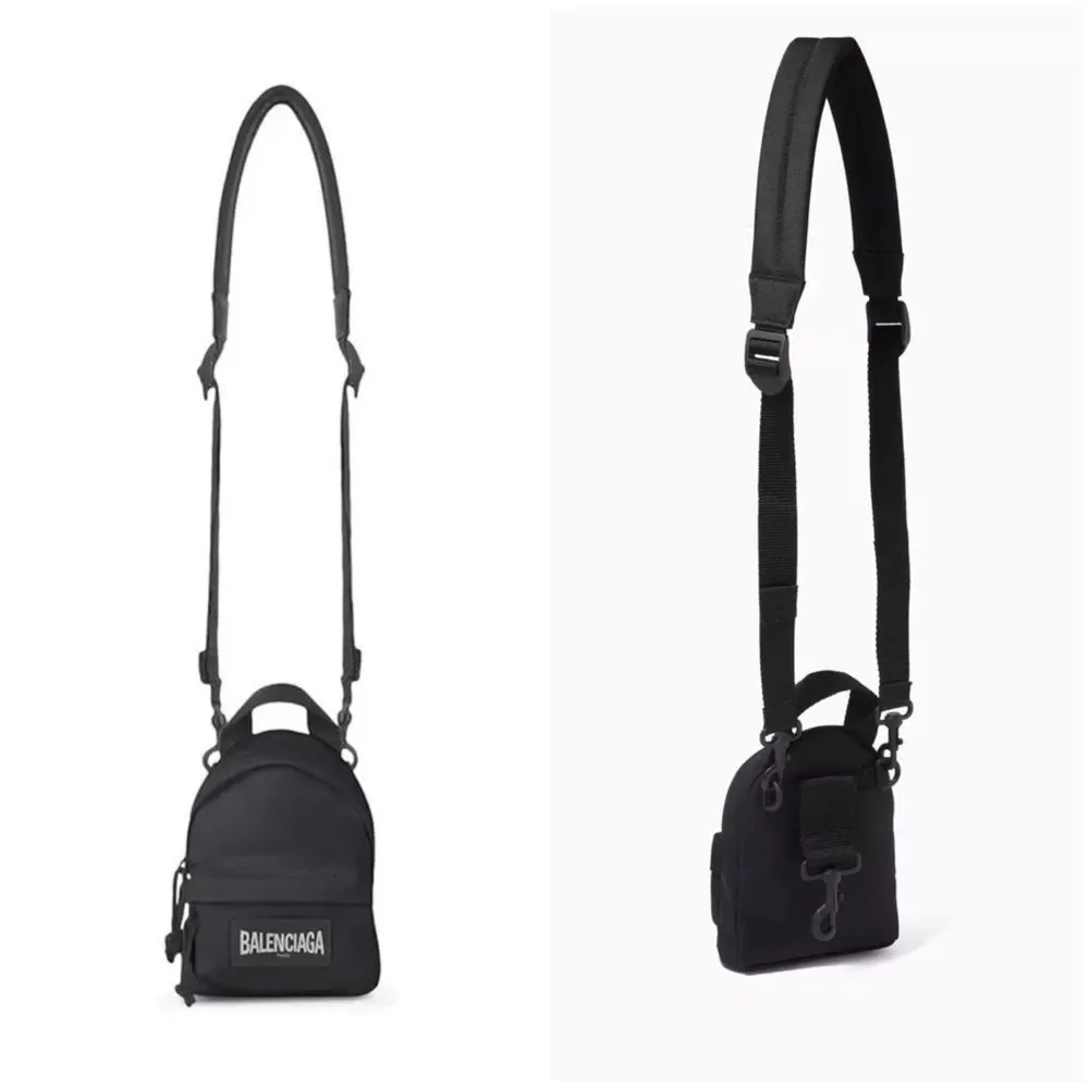 Balenciaga Black Nylon Mini Backpack Bag